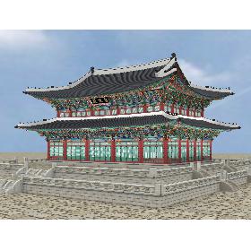 3D Geunjeongjeon Hall in Gyeongbokgung Palace OF KOREA model